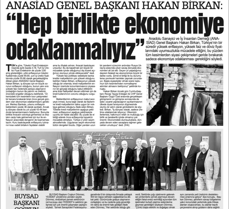 EKONOMİYE ODAKLANMALIYIZ
