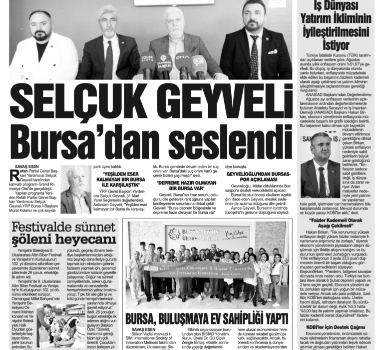 İŞ DÜNYASI YATIRIM İKLİMİNİN İYİLEŞTİRİLMESİNİ İSTİYOR